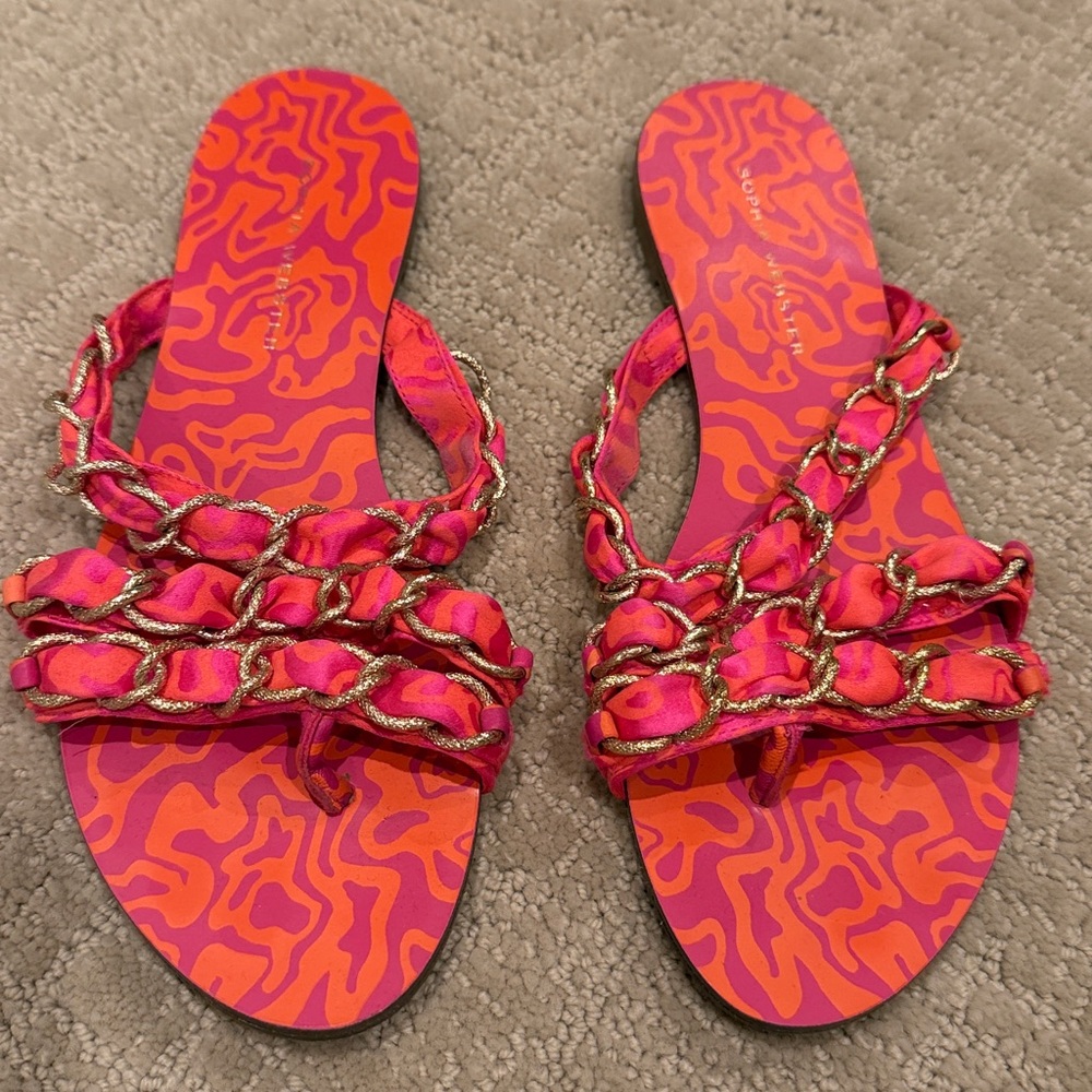 Sophia Webster Pink and Orange Slippers